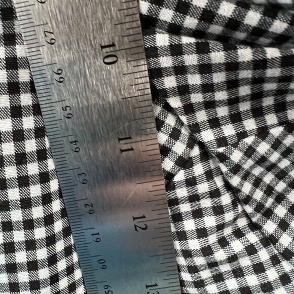 Alfred Dunner Women Pants 18 Black White Gingham High Rise Pull On Elastic Waist - Picture 10 of 10